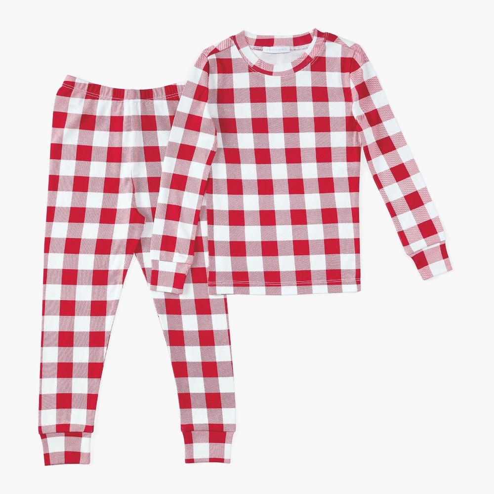 Holiday Silky Tencel Check Pajama Set - PBK